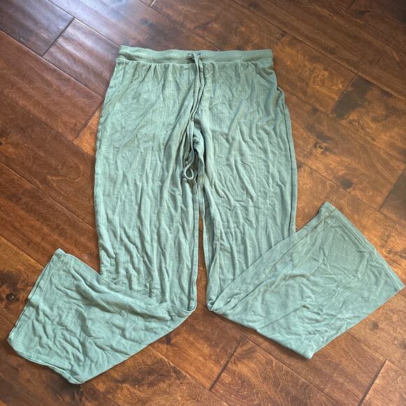 Honeydew Women's Small Lounge Pants Green Ribbed Comfy Soft - Picture 1 of 8
